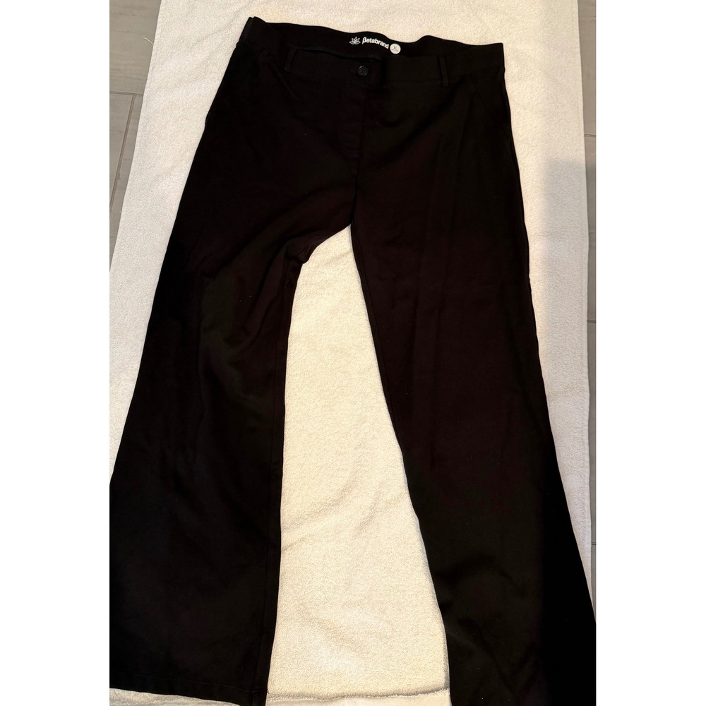 Betabrand Black Dress Pants Women's XL Petite Pull-On Flare Work Pants